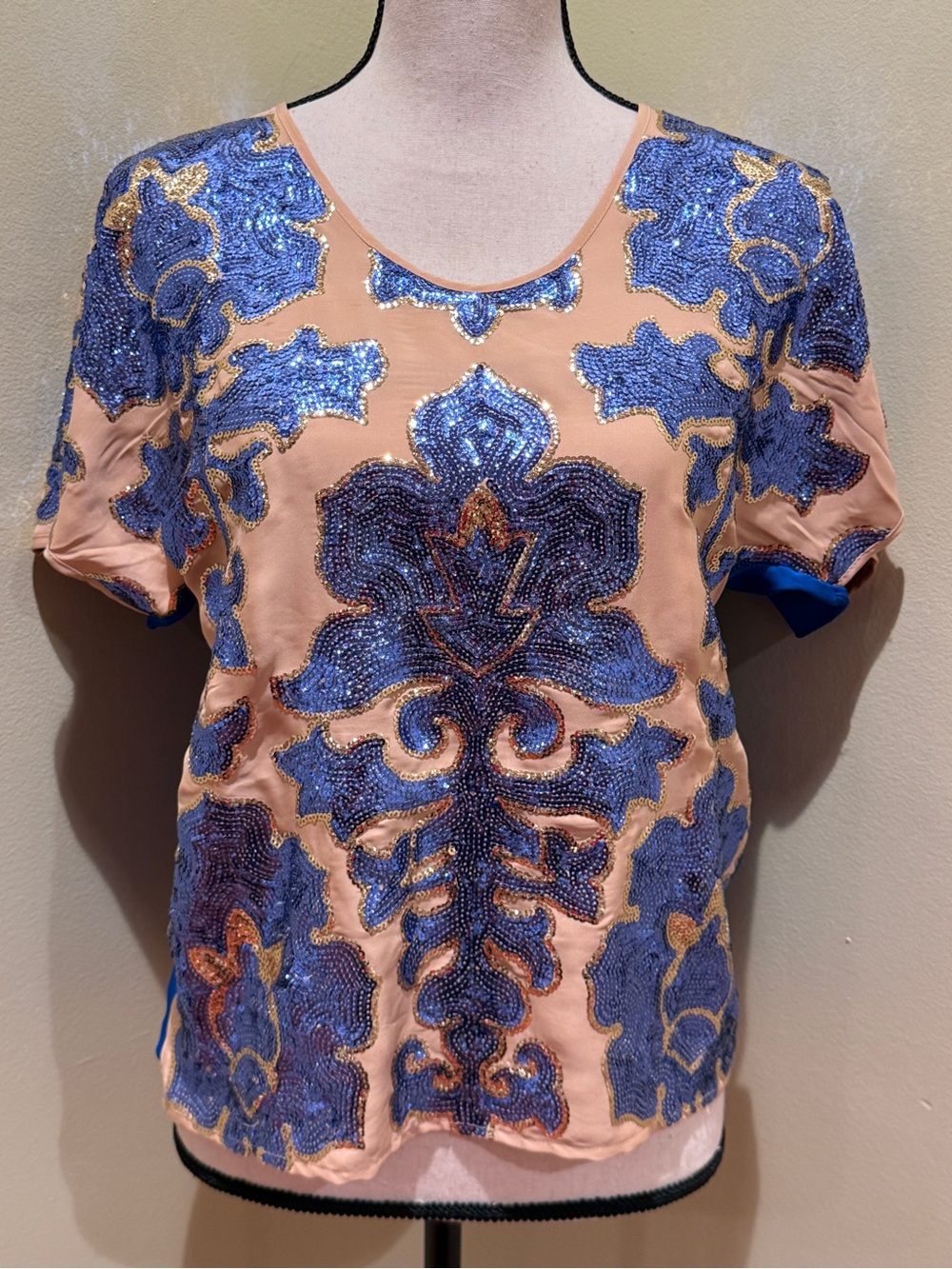 Tracy Reese for Neiman Marcus + Target Blue Sequin Blouse - XS